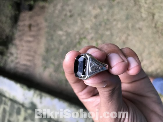 Silver ring সৌদি আরব এর মডেল এর রুপার আংটি পাথর সহ